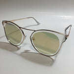 womens gold and green mirrored sunglasses