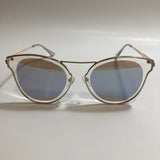 womens gold and blue mirrored sunglasses