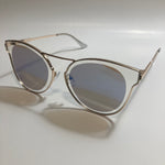 womens gold and blue mirrored sunglasses