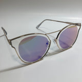 womens gold and blue mirrored sunglasses