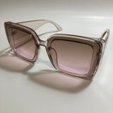 womens pink and brown oversize square sunglasses