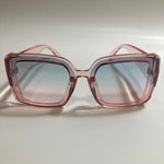 womens pink and blue oversize square sunglasses