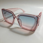 womens pink and blue oversize square sunglasses