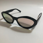 womens black and pink mirrored cat eye sunglasses