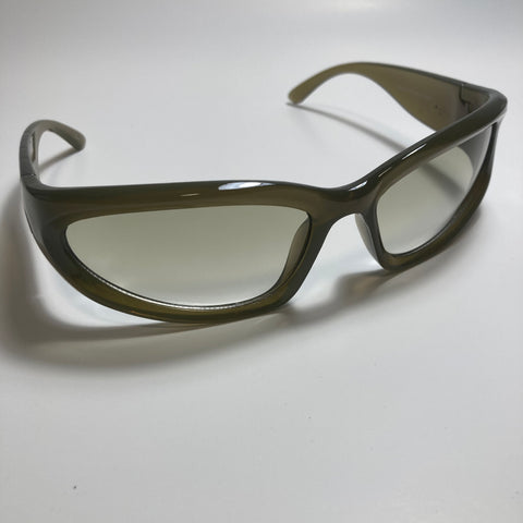 mens and womens green wrap around sunglasses