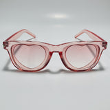 pink womens heart shape sunglasses with clear frame