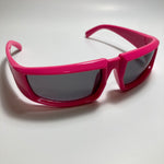 mens and womens pink and black wrap around sunglasses