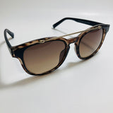 mens and womens brown and black round sunglasses with crossbar 