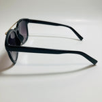 mens and womens black round sunglasses with crossbar 
