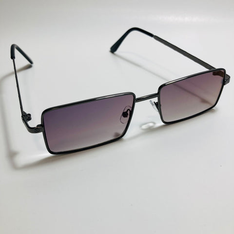 Mens and womens black sunglasses with mirrored blue lenses