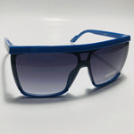 mens and womens blue and black shield sunglasses