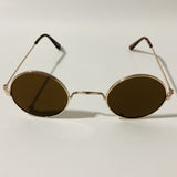 brown and gold john lennon sunglasses