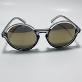womens gray and silver round sunglasses