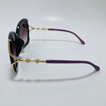 womens purple and gold oversize sunglasses