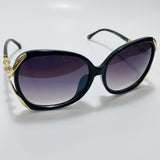 womens black and gold oversize sunglasses