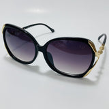 womens black and gold oversize sunglasses