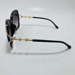 womens black and gold oversize sunglasses