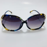 womens multicolor and gold oversize sunglasses