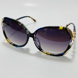 womens multicolor and gold oversize sunglasses