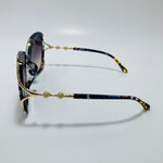 womens multicolor and gold oversize sunglasses