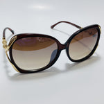 womens brown and gold oversize sunglasses