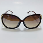 womens brown and gold oversize sunglasses