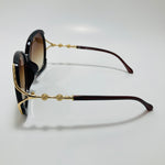 womens brown and gold oversize sunglasses