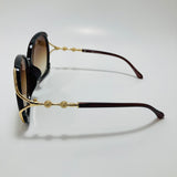 womens brown and gold oversize sunglasses