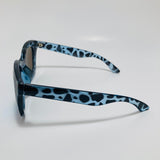 womens blue mirrored square sunglasses