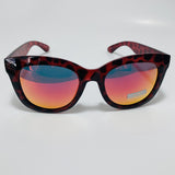 womens red mirrored square sunglasses