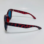 womens red mirrored square sunglasses