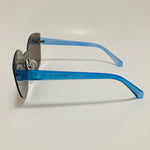 womens blue mirrored cat eye sunglasses