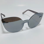 womens gray mirrored cat eye sunglasses