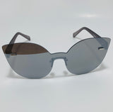 womens gray mirrored cat eye sunglasses