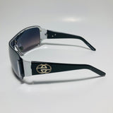 womens black and silver shield y2k sunglasses