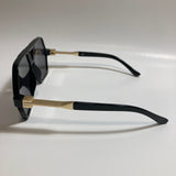 mens and womens square aviator sunglasses with black frame and black lenses