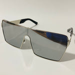 mens and womens silver and gray mirrored shield sunglasses