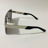 mens and womens silver and gray mirrored shield sunglasses