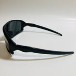 mens black and silver mirrored wrap around sunglasses