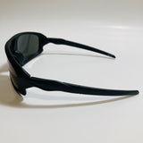 mens black and blue mirrored wrap around sunglasses