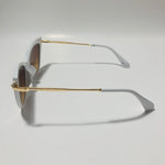 womens white and brown cat eye sunglasses