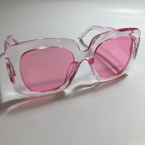womens pink oversize square sunglasses