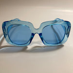 womens blue oversize square sunglasses