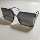 womens gray and silver oversize square sunglasses