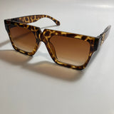 mens and womens brown square sunglasses