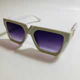 mens and womens white and black square sunglasses
