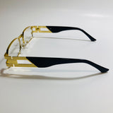 mens and womens gold square sunglasses with clear lenses