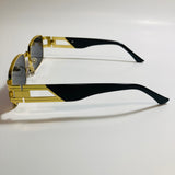 mens and womens black and gold square sunglasses