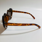 brown and green mirrored heart shape sunglasses