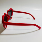red and blue mirrored heart shape sunglasses